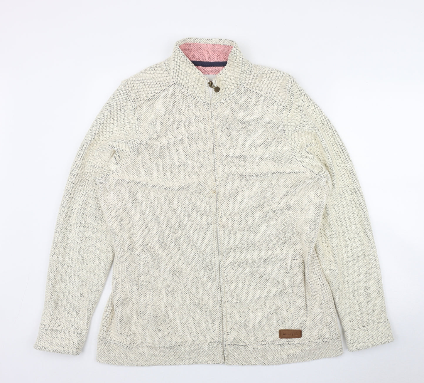 Weird Fish Womens Ivory  Cotton Full Zip Sweatshirt Size 16  Zip