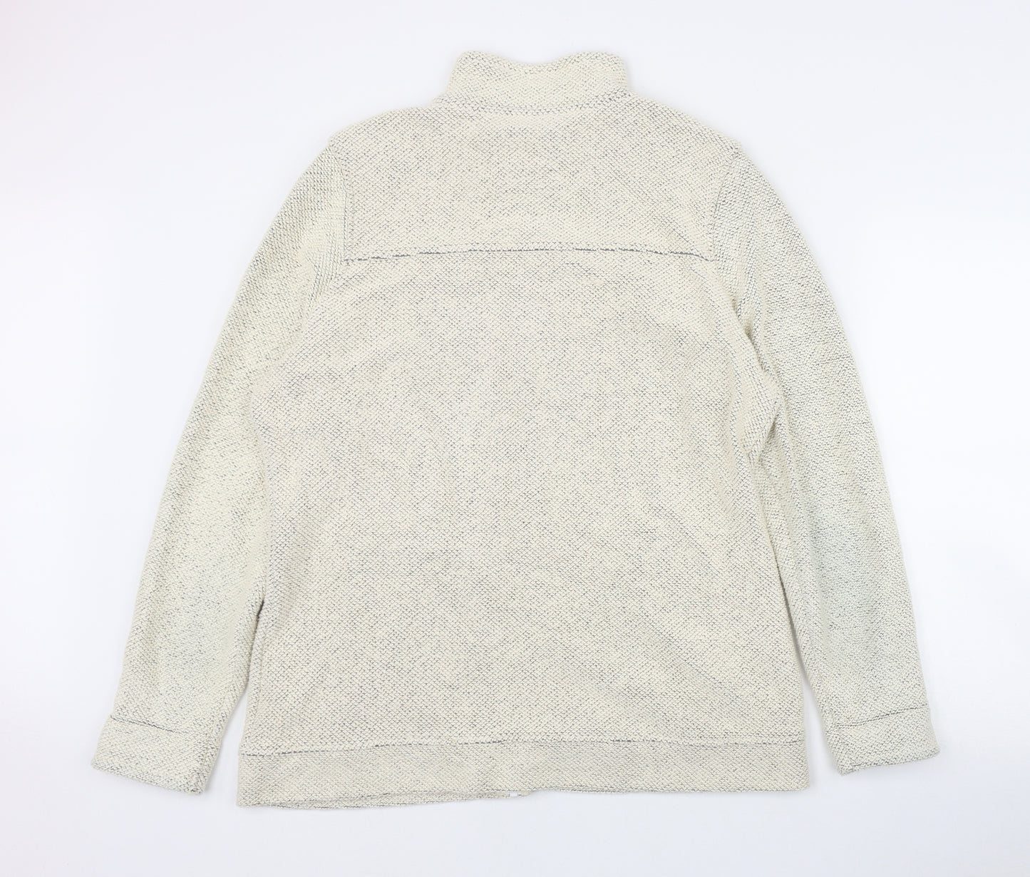 Weird Fish Womens Ivory  Cotton Full Zip Sweatshirt Size 16  Zip