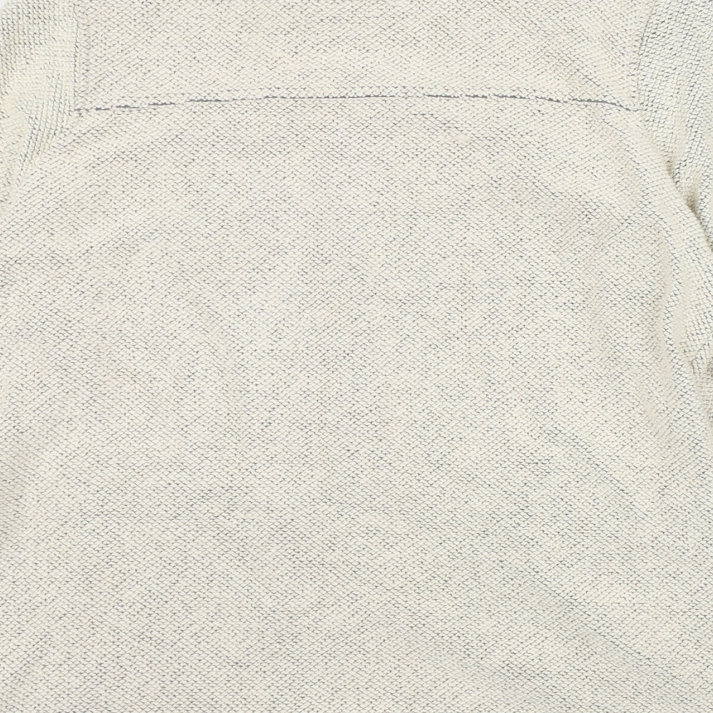 Weird Fish Womens Ivory  Cotton Full Zip Sweatshirt Size 16  Zip