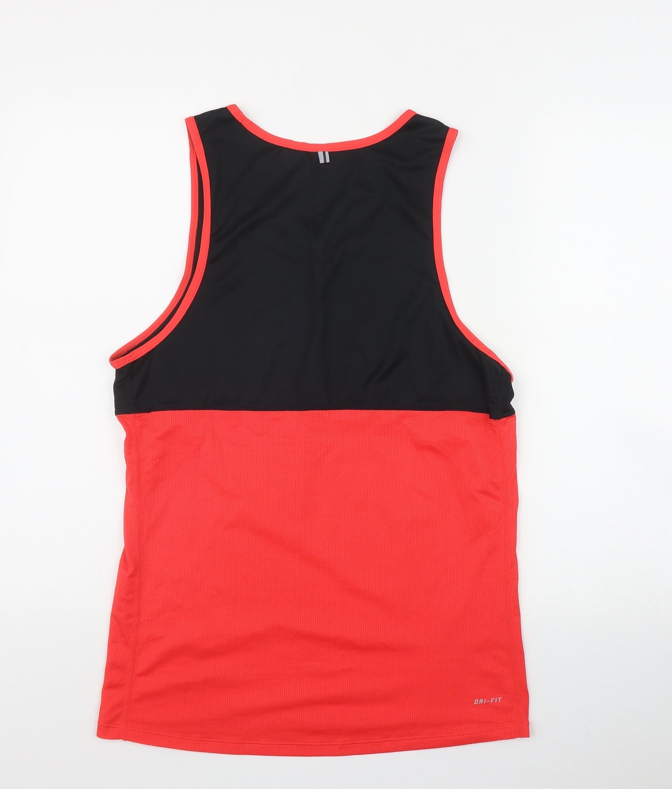 Nike Mens Red  Polyester Basic Tank Size S Scoop Neck Pullover