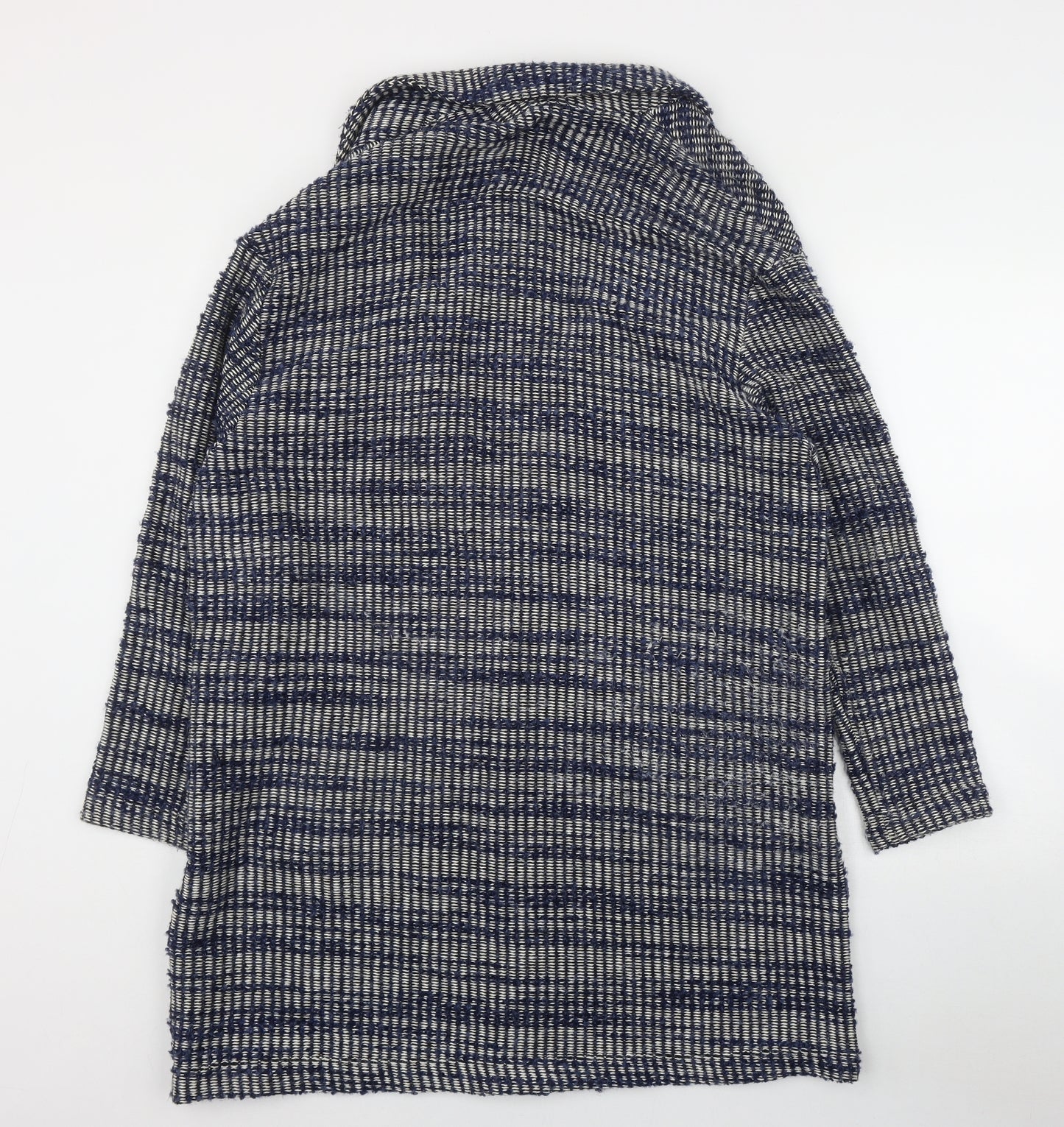 Marks and Spencer Womens Blue Striped  Jacket Coat Size 16