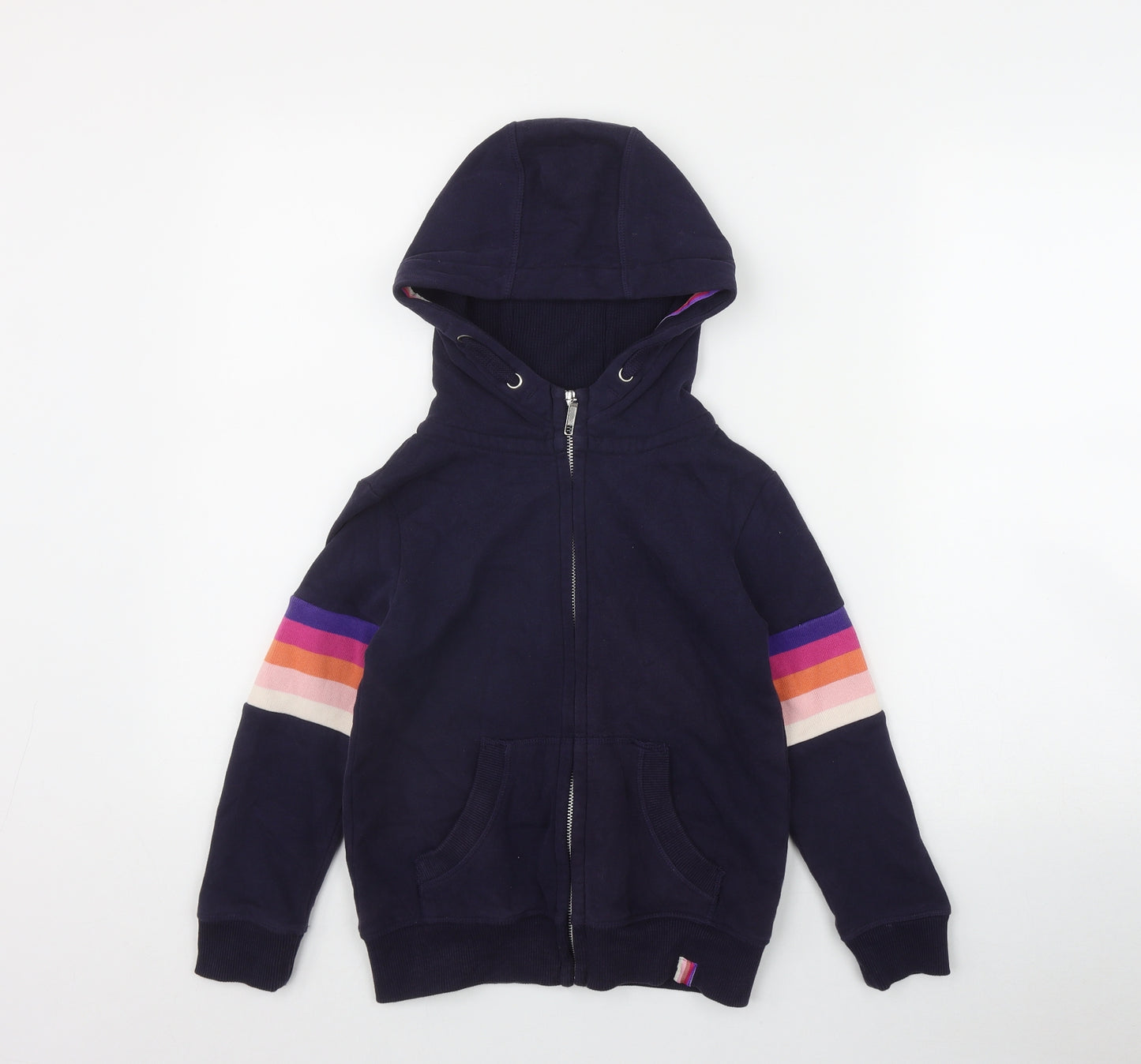 NEXT Girls Blue  Cotton Full Zip Hoodie Size 7 Years  Zip