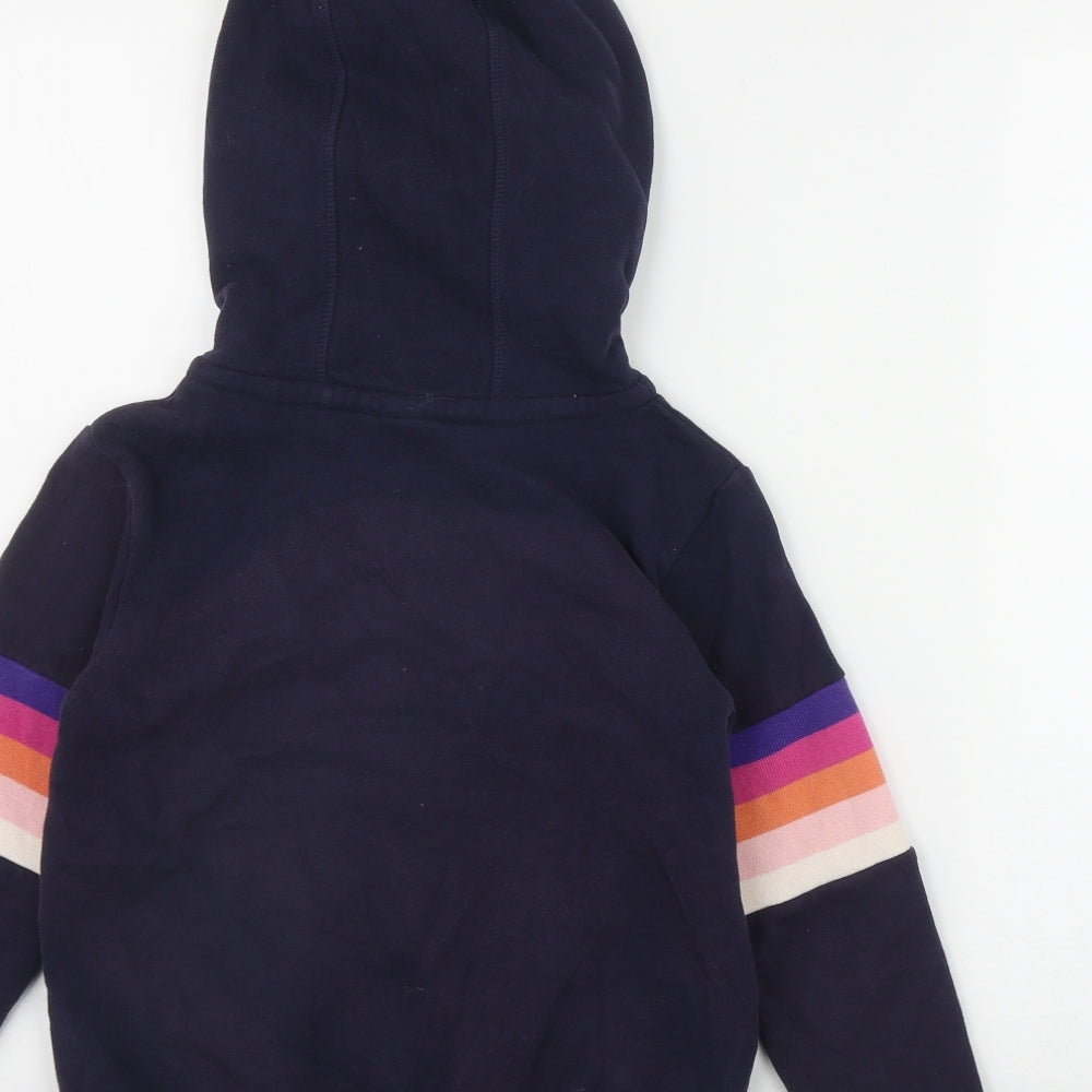 NEXT Girls Blue  Cotton Full Zip Hoodie Size 7 Years  Zip