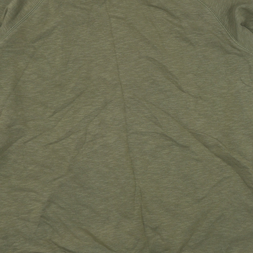 TU Mens Green  Cotton Pullover Sweatshirt Size XL