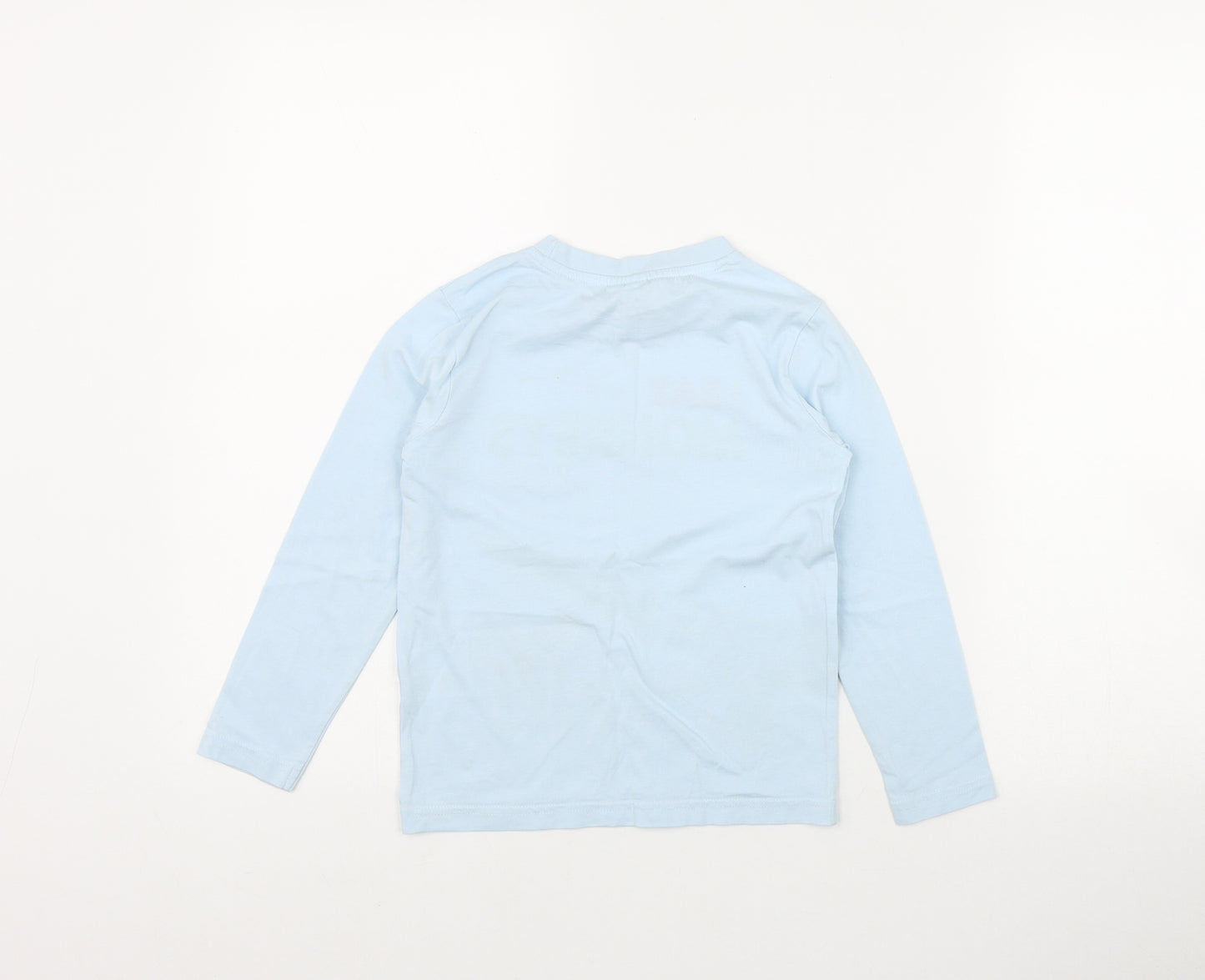 TU Boys Blue  Cotton Basic T-Shirt Size 4-5 Years Round Neck Pullover - Roald Dahl