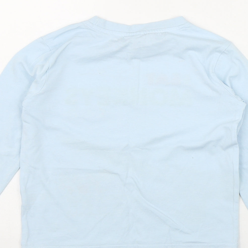 TU Boys Blue  Cotton Basic T-Shirt Size 4-5 Years Round Neck Pullover - Roald Dahl