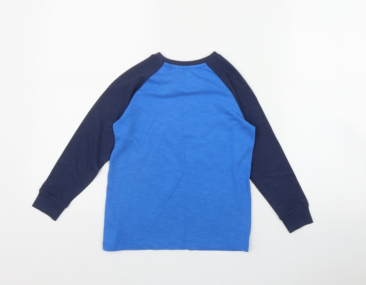NEXT Boys Blue  Cotton Basic T-Shirt Size 5 Years Round Neck Pullover