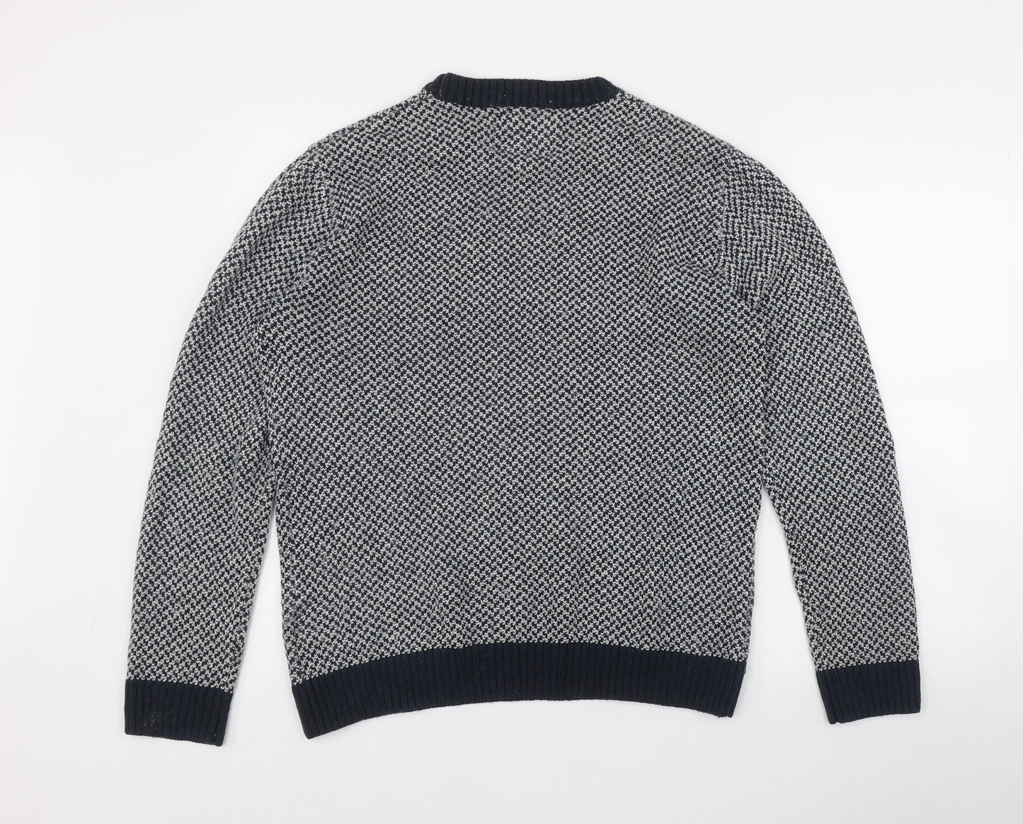 Joules Mens Blue Round Neck  Acrylic Pullover Jumper Size L