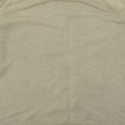 South Bay Mens Beige V-Neck  Acrylic Pullover Jumper Size M