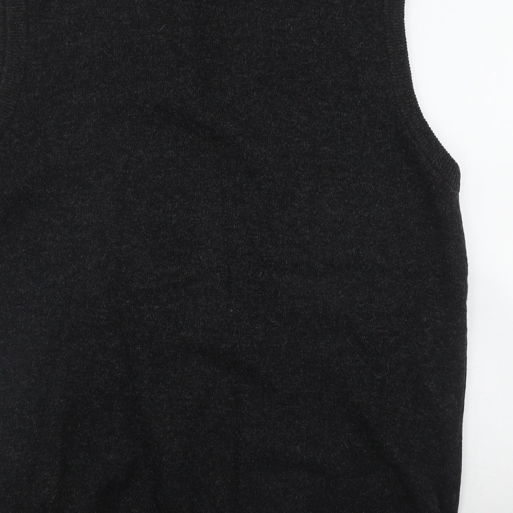 Woolovers Mens Grey V-Neck  Wool Cardigan Jumper Size L