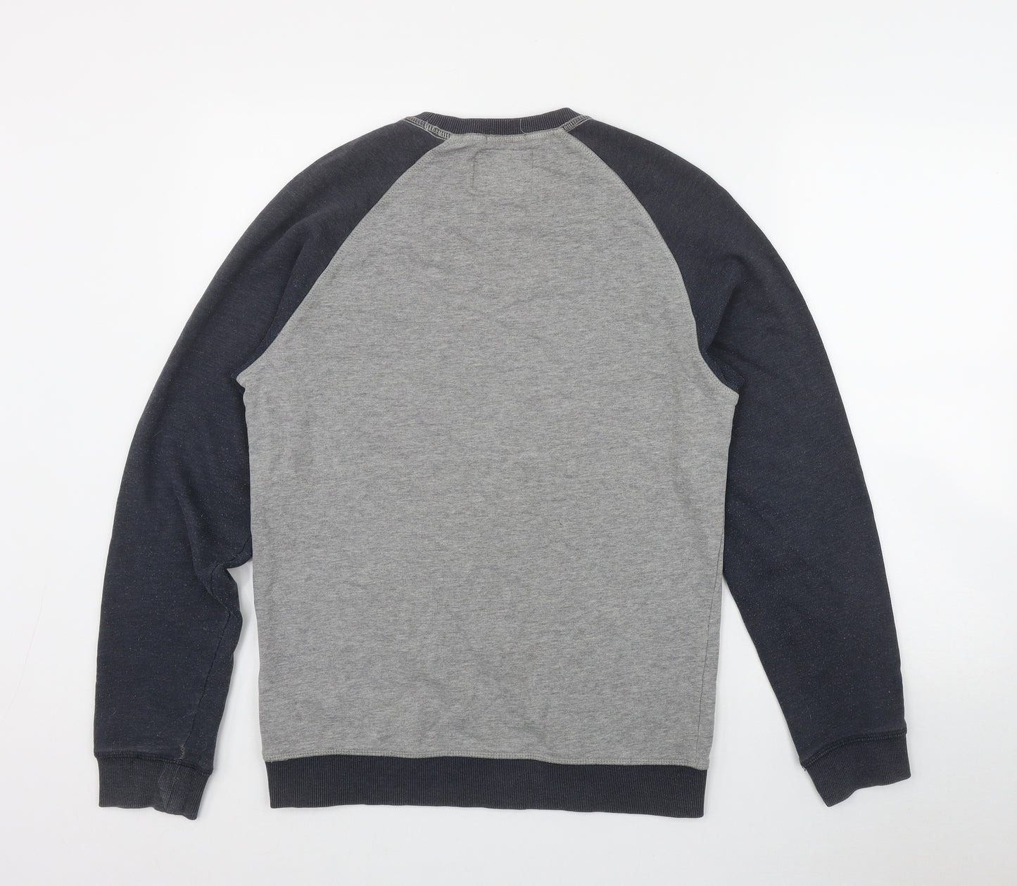 JACK & JONES Mens Grey  Cotton Pullover Sweatshirt Size S
