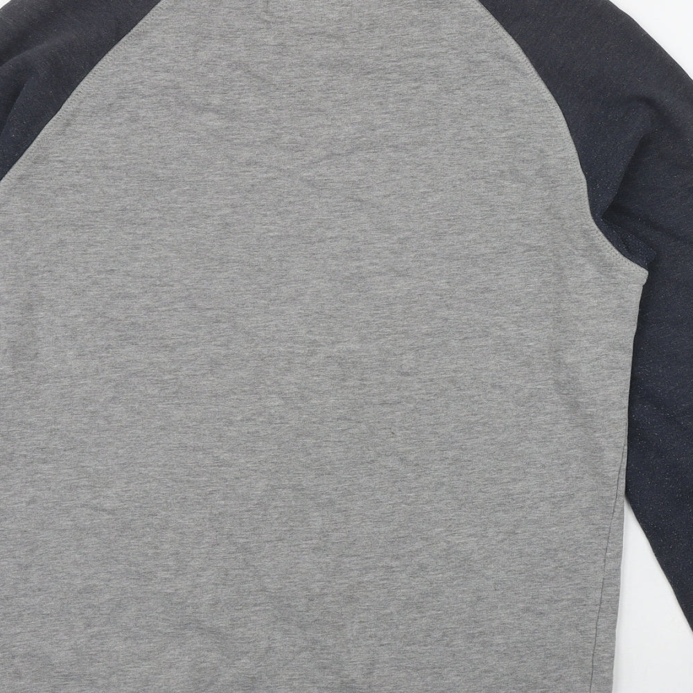 JACK & JONES Mens Grey  Cotton Pullover Sweatshirt Size S