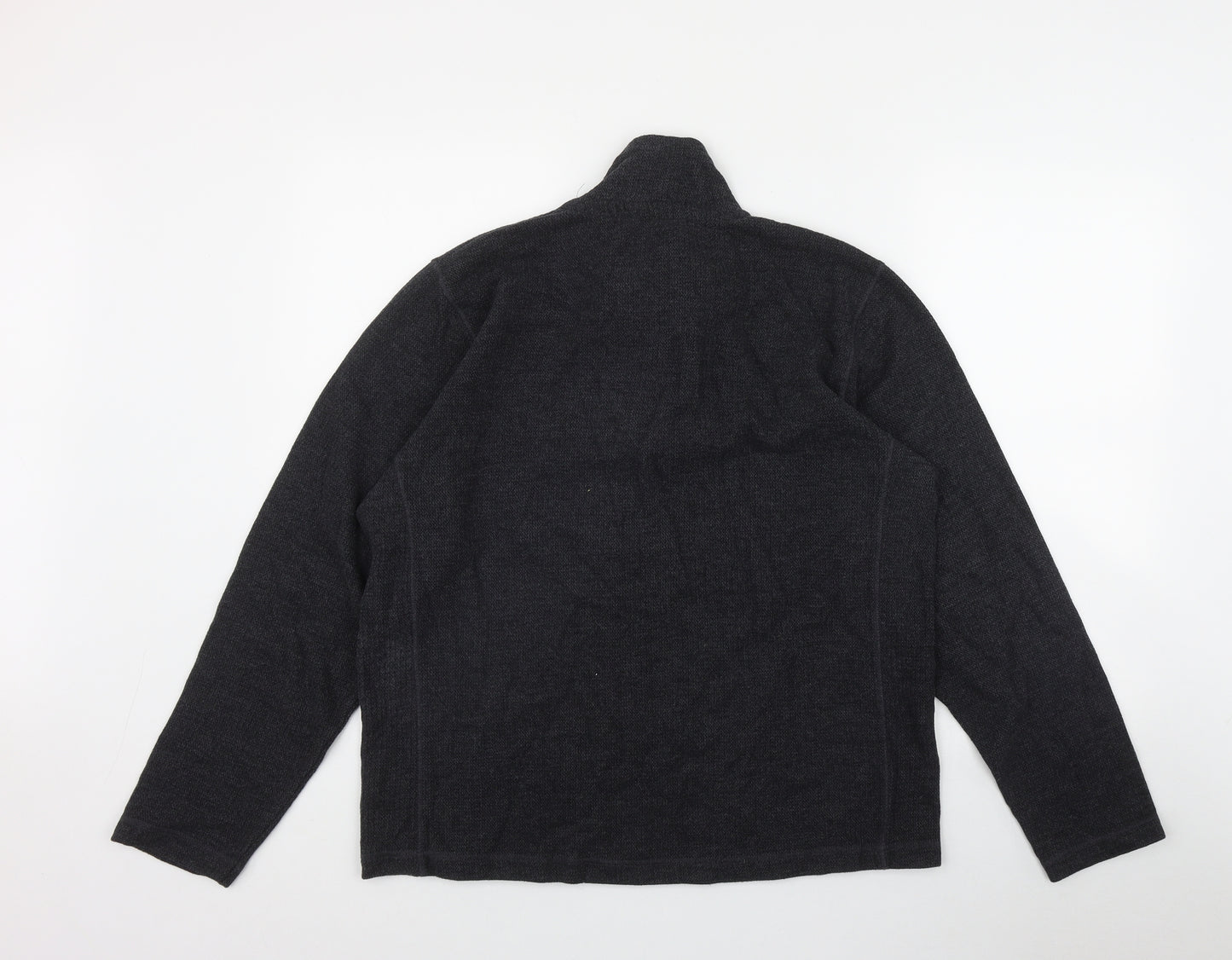 John Lewis Mens Grey High Neck  Cotton Pullover Jumper Size L