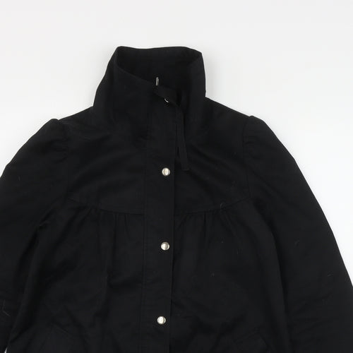 H&M Womens Black   Jacket  Size 8  Snap