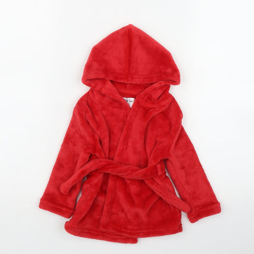 Festive Fun Baby Red  Polyester Kimono Robe Size 9-12 Months  Tie