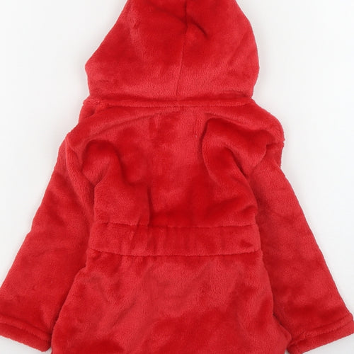 Festive Fun Baby Red  Polyester Kimono Robe Size 9-12 Months  Tie