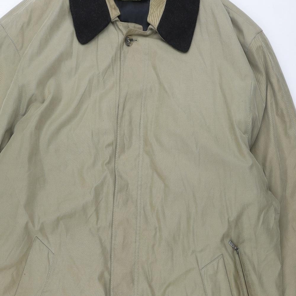 Bugatti Mens Beige   Overcoat Coat Size 46  Button