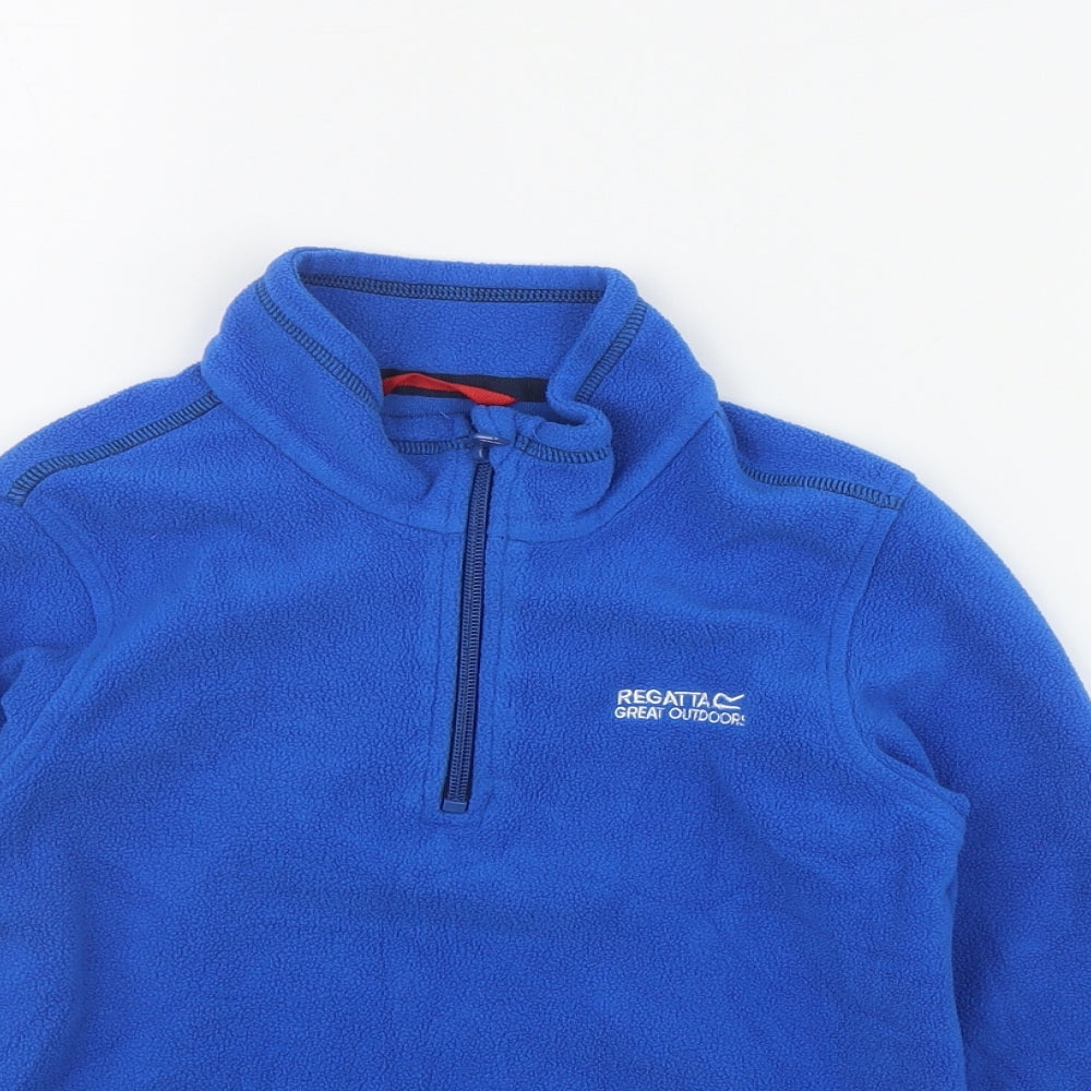 Regatta Boys Blue  Polyester Pullover Sweatshirt Size 7-8 Years  Zip