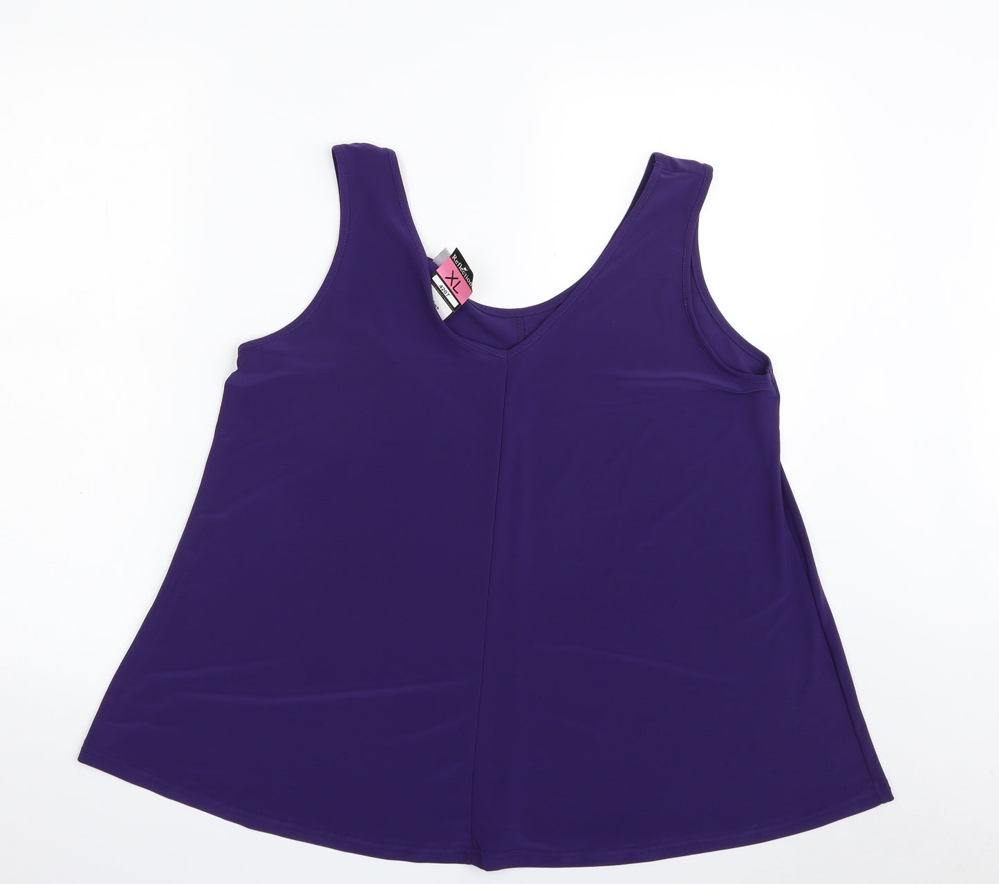 Reflections Womens Purple  Polyester Camisole Blouse Size XL Scoop Neck - Two Way Camisole