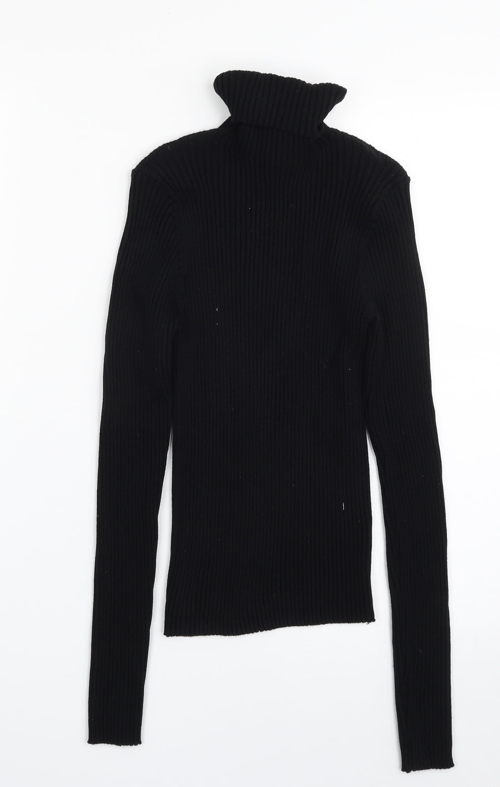 SheIn Womens Black Roll Neck  Viscose Pullover Jumper Size 10