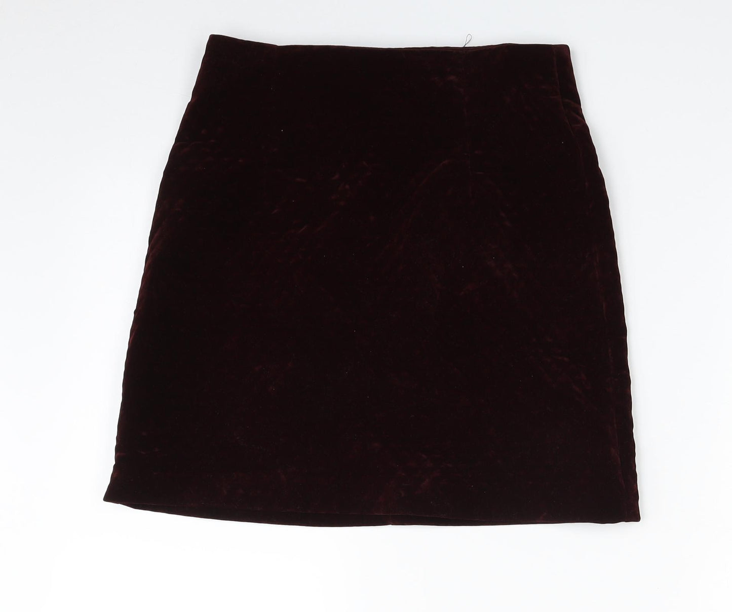 New Look Womens Purple Argyle/Diamond Polyester A-Line Skirt Size 6   Zip