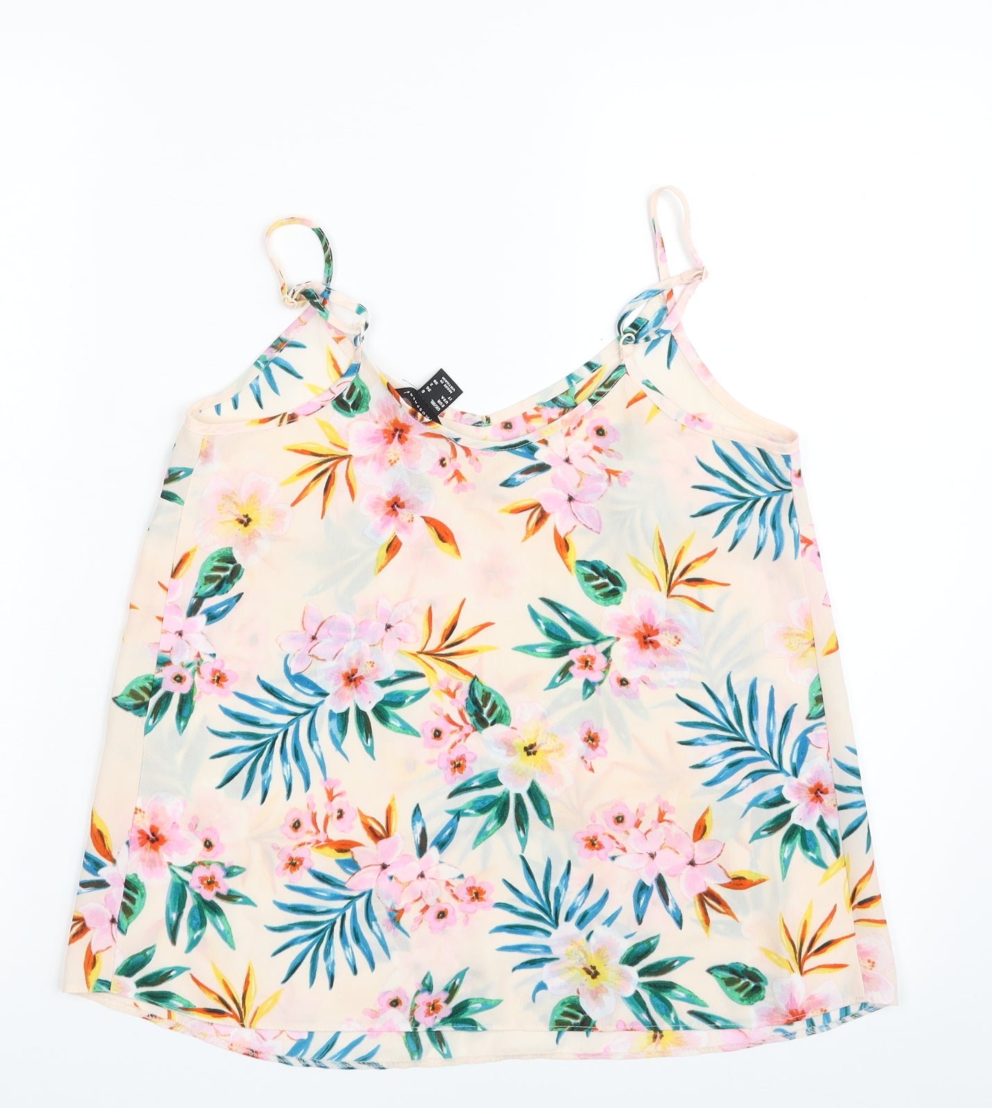 Atmosphere Womens Pink Floral Polyester Camisole Blouse Size 6 V-Neck