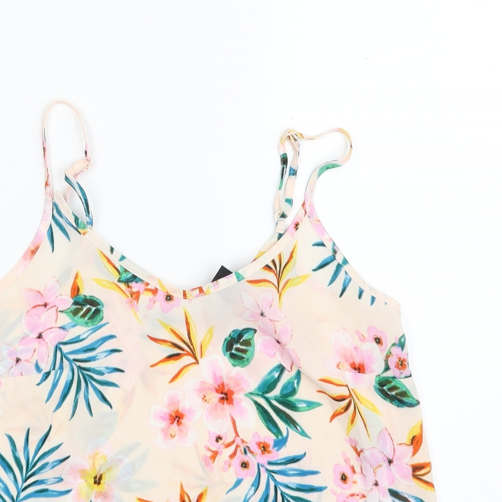 Atmosphere Womens Pink Floral Polyester Camisole Blouse Size 6 V-Neck
