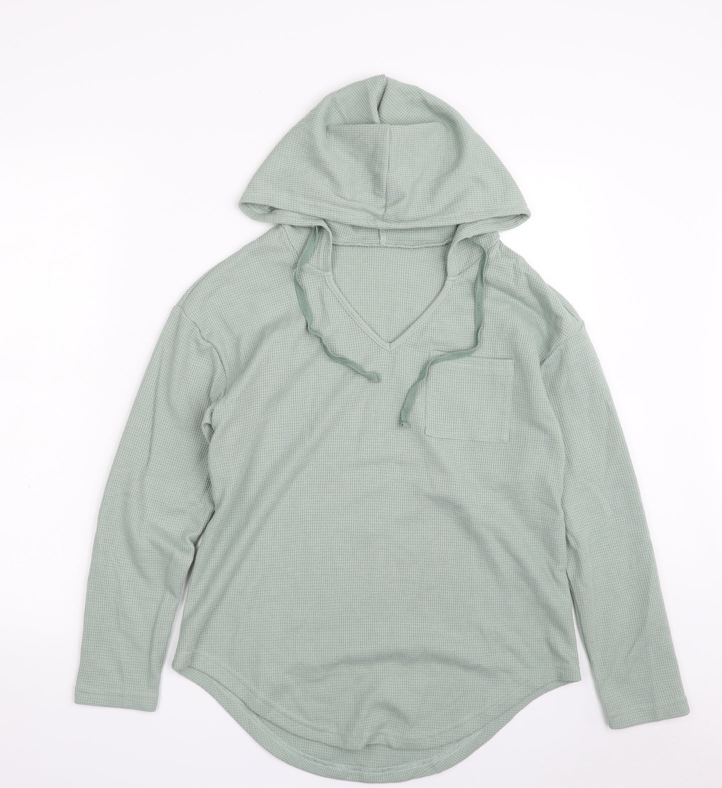 SheIn Womens Green  Polyester Pullover Hoodie Size 10  Pullover