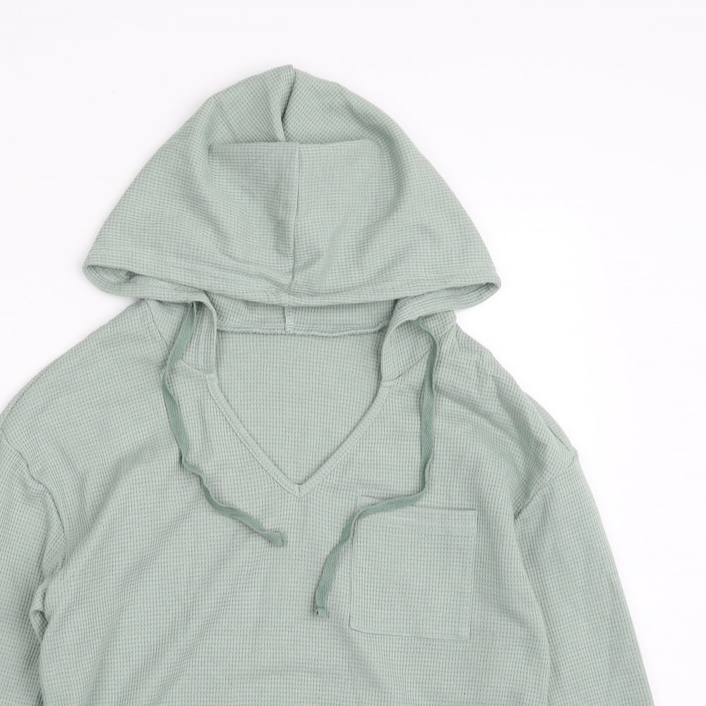 SheIn Womens Green  Polyester Pullover Hoodie Size 10  Pullover
