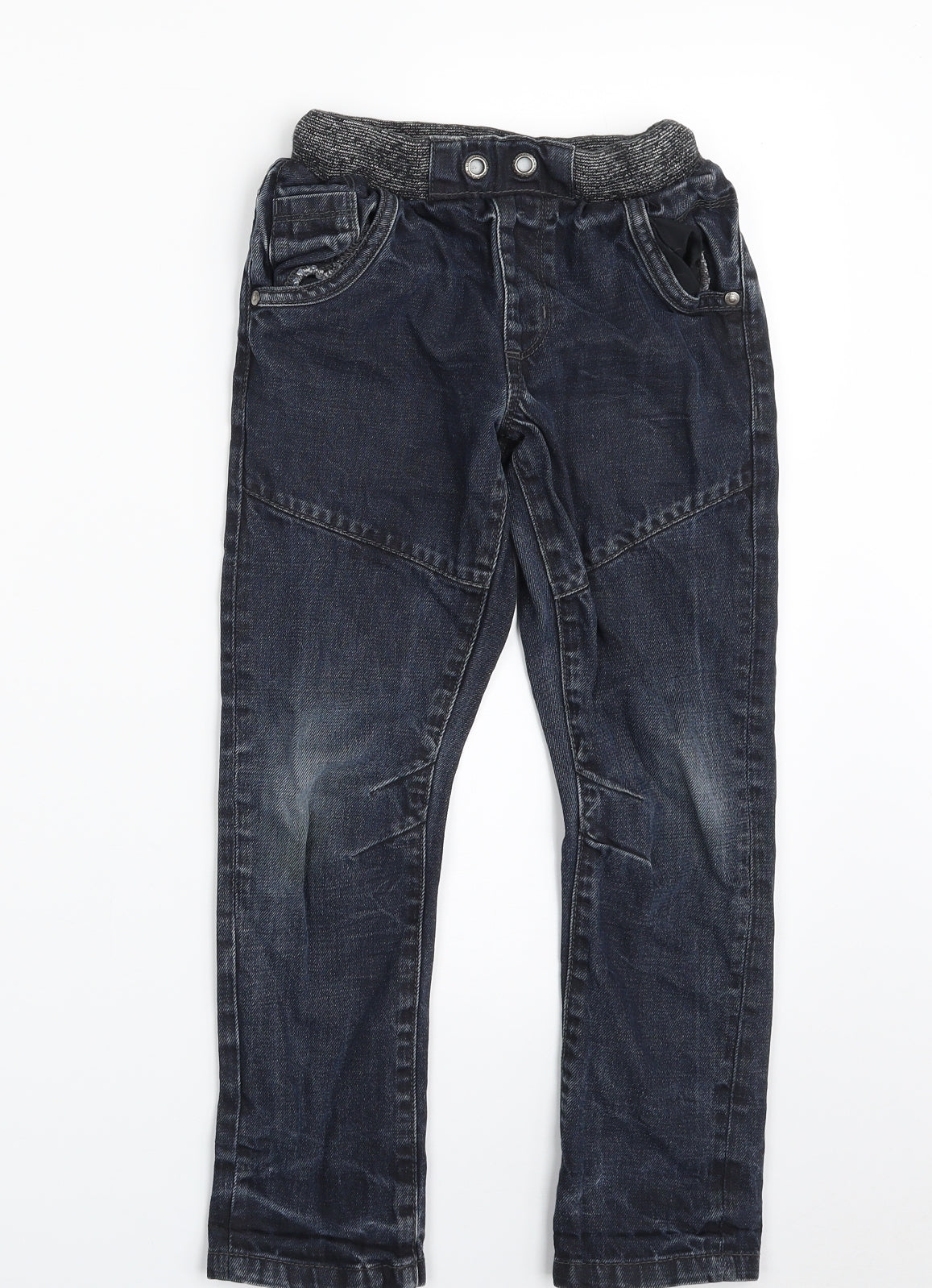 George Boys Blue  100% Cotton Straight Jeans Size 6-7 Years  Regular