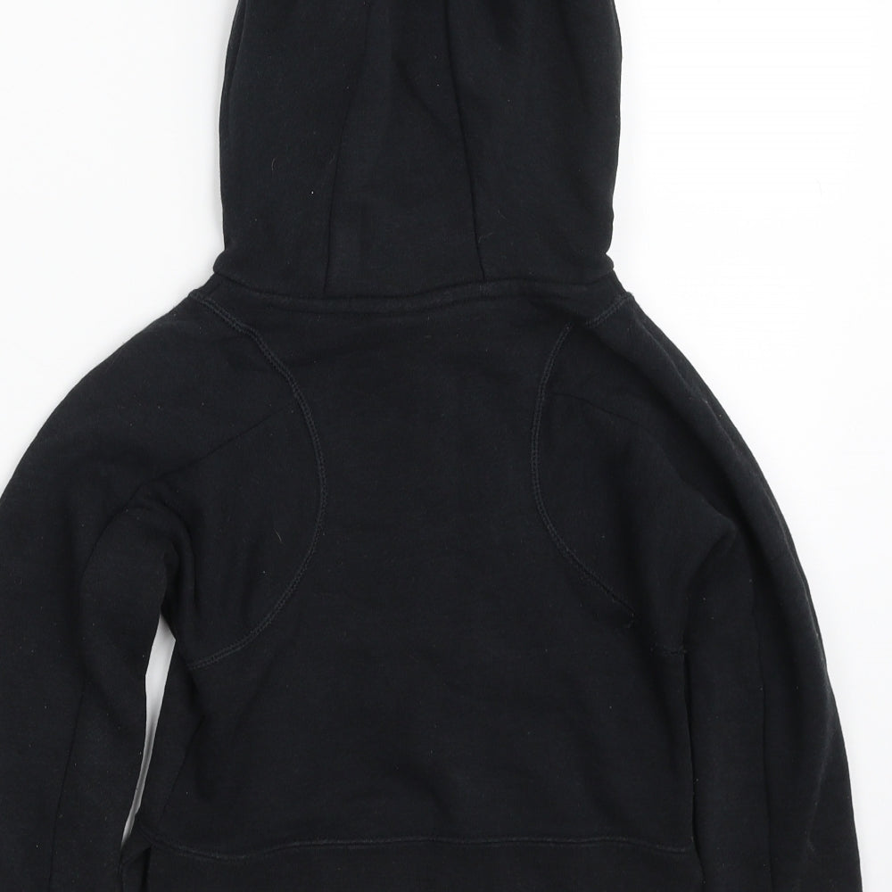 Nike Girls Black  Cotton Pullover Hoodie Size 6-7 Years  Pullover - JUST DO IT!