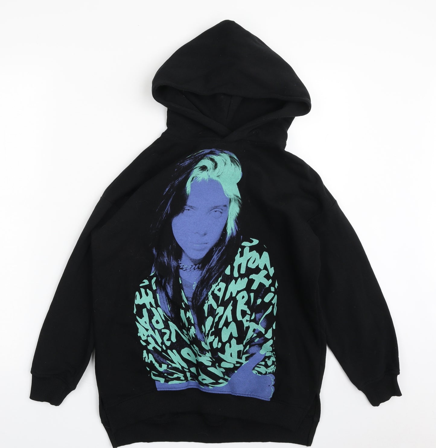 H&M Girls Black  Cotton Pullover Hoodie Size 8-9 Years  Pullover - Size 8-10Years