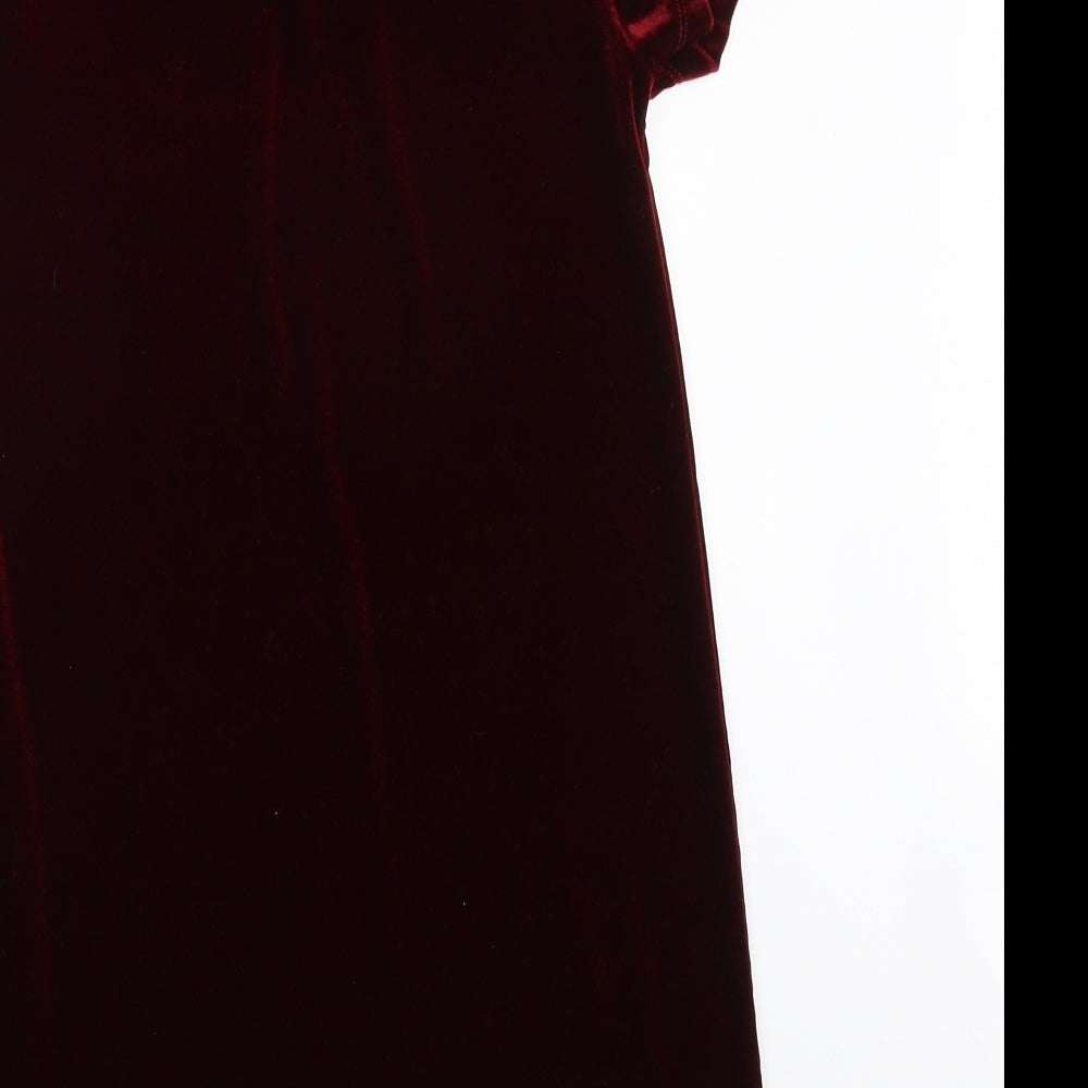 NEXT Girls Red  Polyester A-Line  Size 9 Years  Scoop Neck Pullover