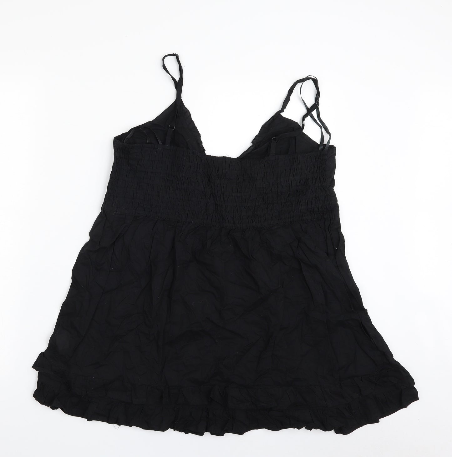 Atmosphere Womens Black  100% Cotton Basic Blouse Size 16 V-Neck