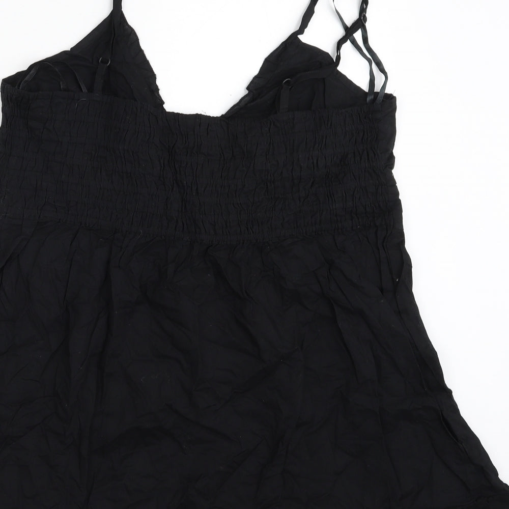 Atmosphere Womens Black  100% Cotton Basic Blouse Size 16 V-Neck