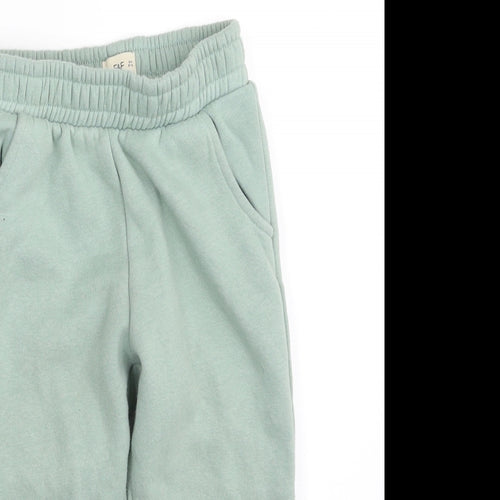 F&F Girls Green  Cotton Jogger Trousers Size 3-4 Years  Regular