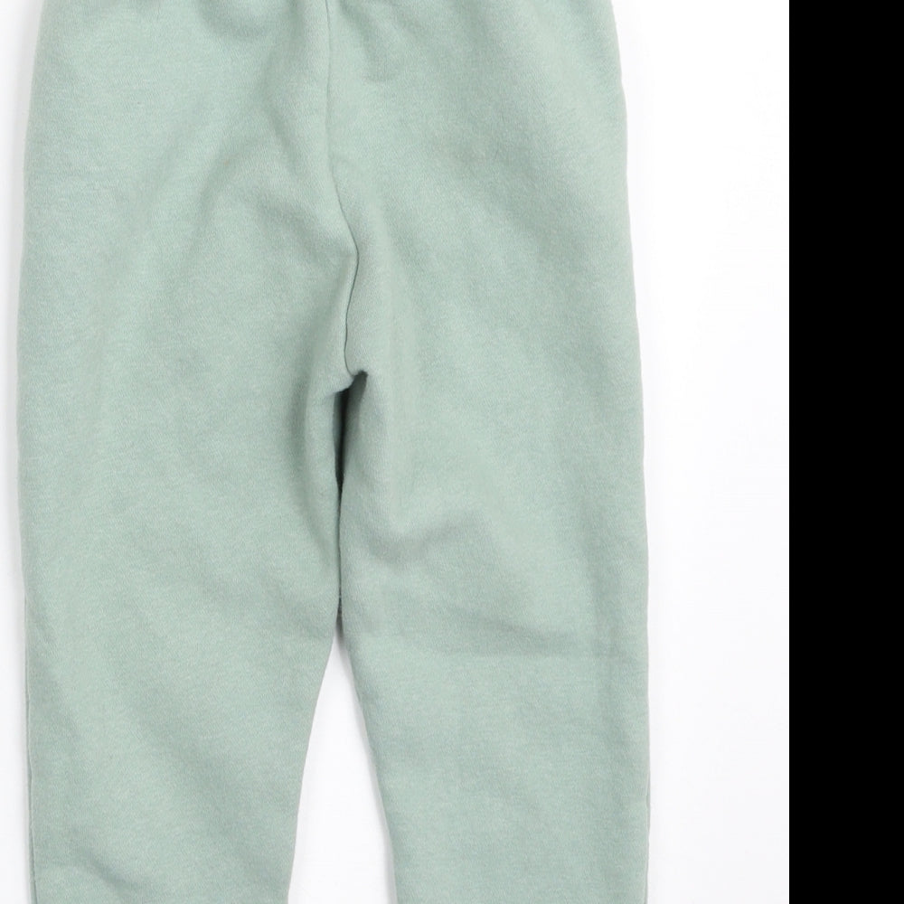 F&F Girls Green  Cotton Jogger Trousers Size 3-4 Years  Regular