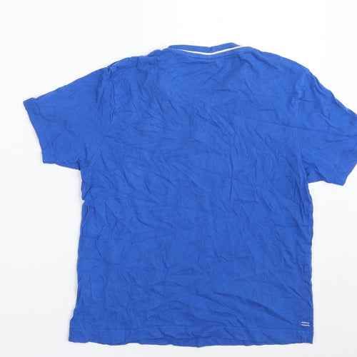 Slazenger Boys Blue  100% Cotton Pullover T-Shirt Size 11-12 Years V-Neck Pullover