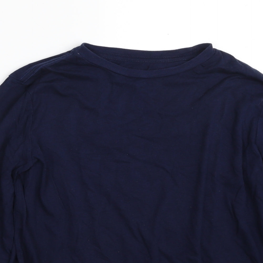 Gap Boys Blue  100% Cotton Pullover T-Shirt Size 8-9 Years Crew Neck Pullover