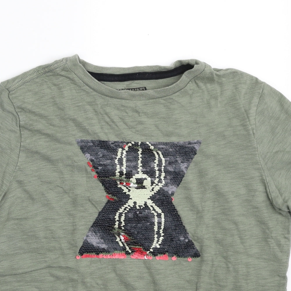 Gap Boys Green  100% Cotton Pullover T-Shirt Size 10-11 Years Crew Neck Pullover - MARVEL