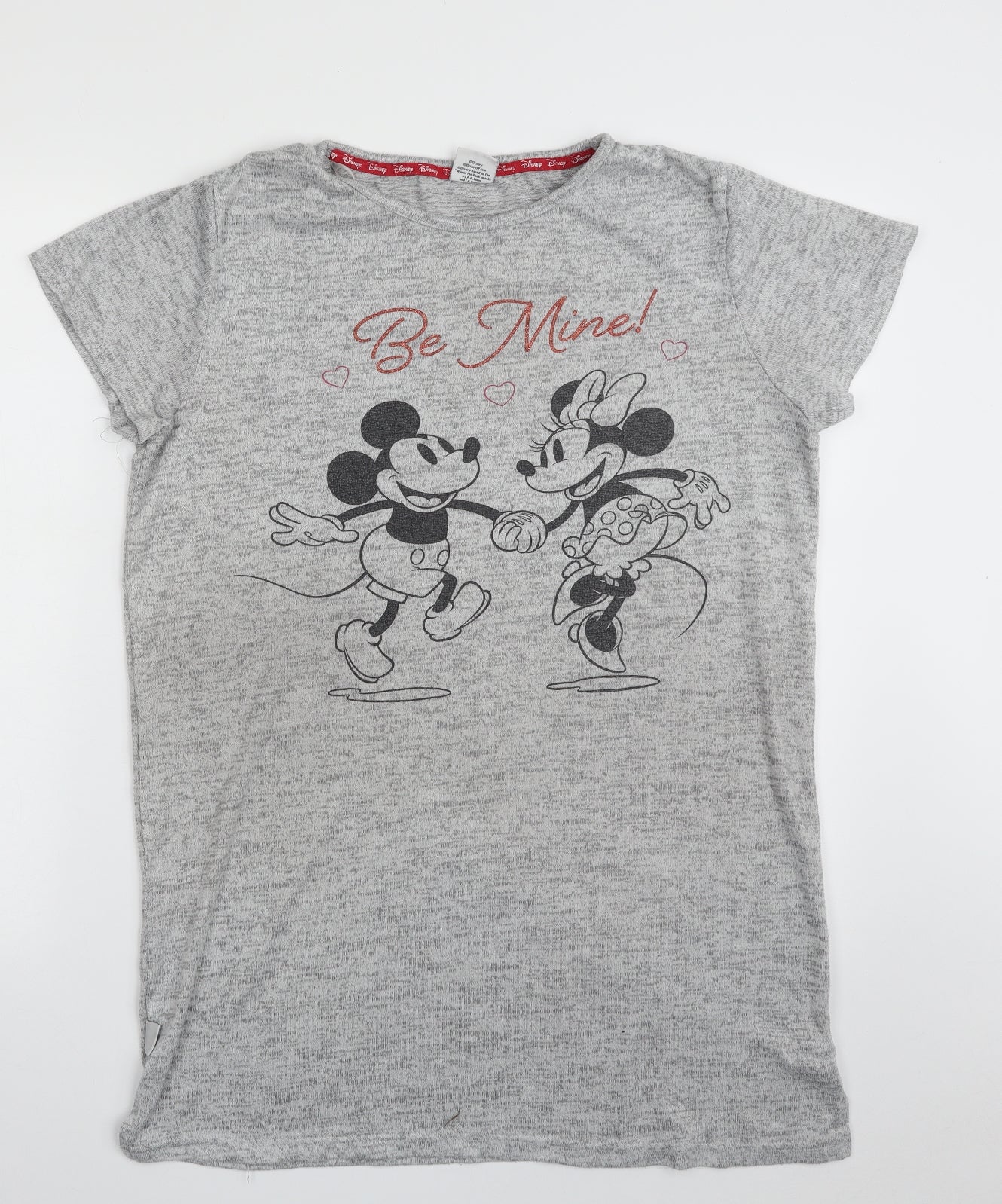 TU Womens Grey Solid Polyester Top Nightshirt Size 14   - Be mine