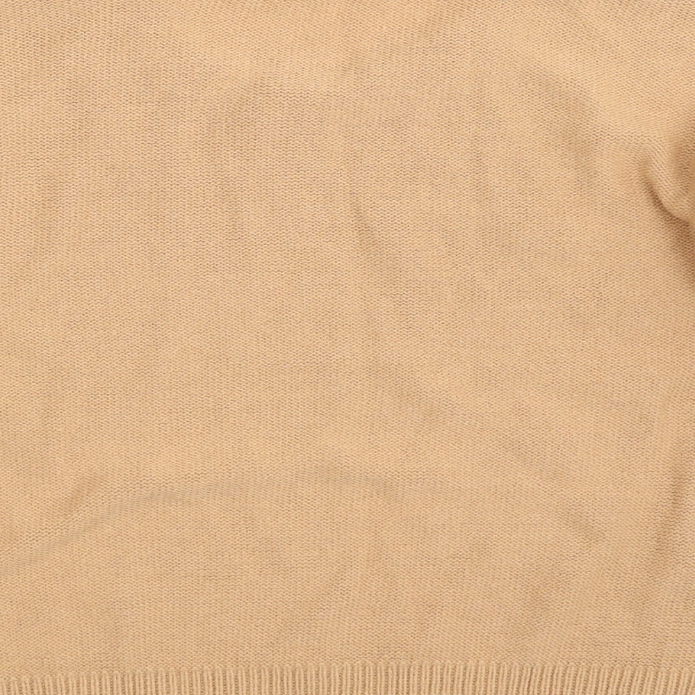 Brave Soul Womens Brown Crew Neck  Acrylic Pullover Jumper Size 12