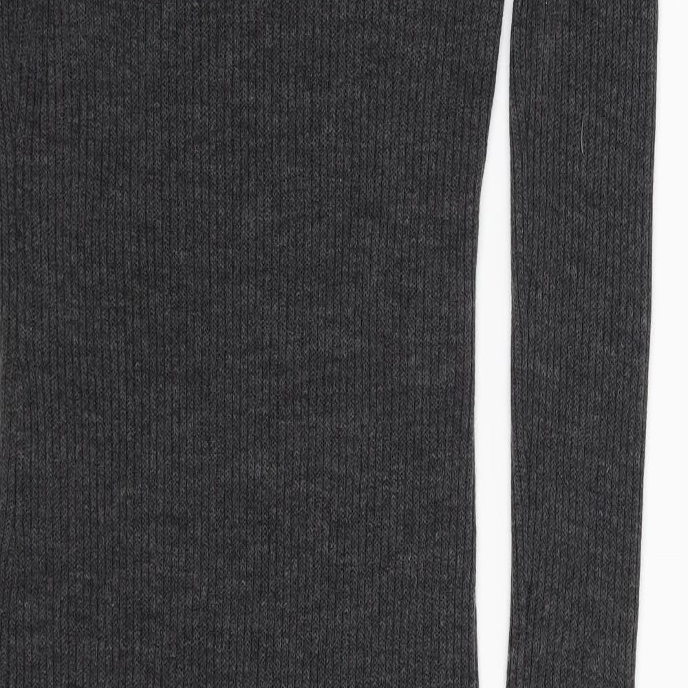 Brave Soul Womens Grey  Acrylic Jumper Dress  Size M  Square Neck Pullover