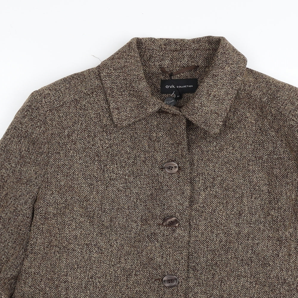 E-vie Womens Brown   Jacket Blazer Size 16  Button