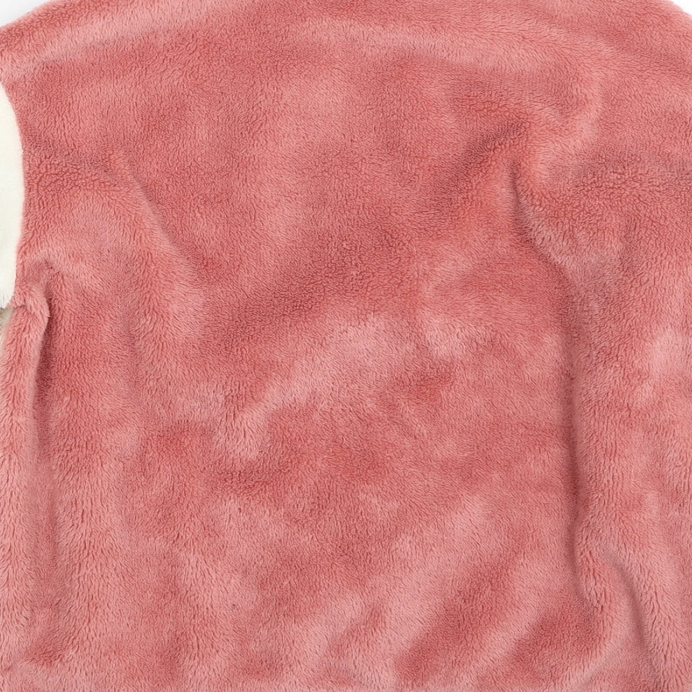 H&M Womens Pink  100% Polyester Pullover Sweatshirt Size S  Zip