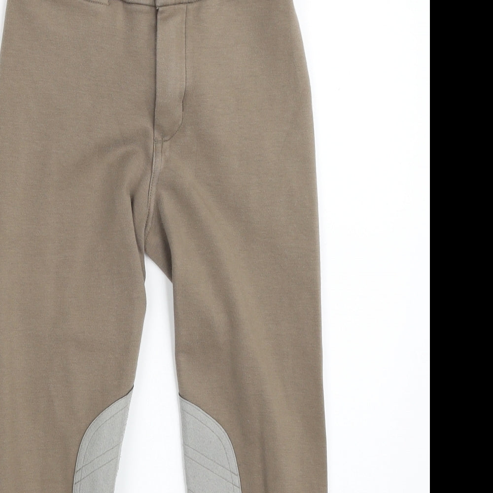 Fouganza  Boys Beige  Cotton Jogger Trousers Size 10 Years  Regular Zip