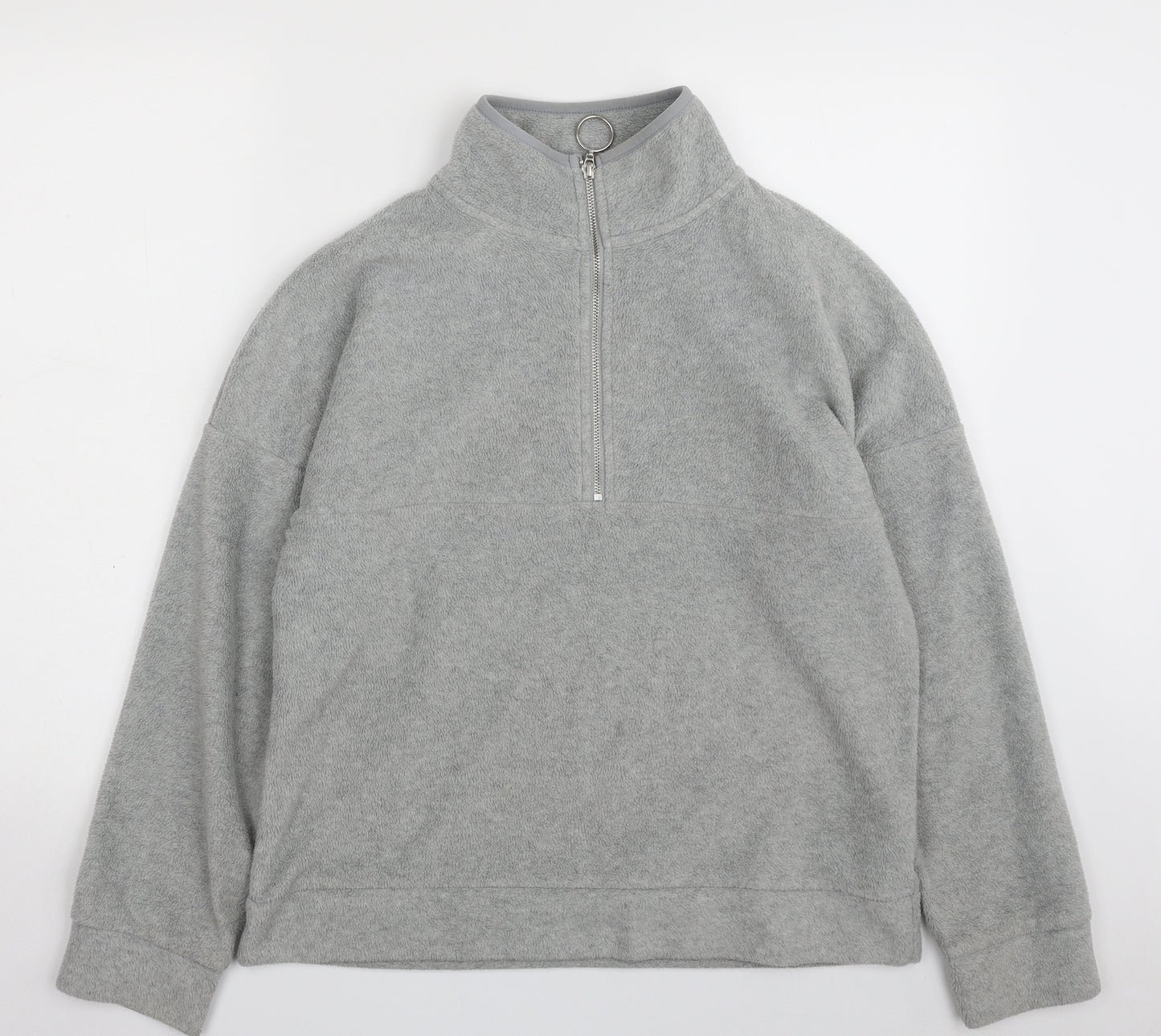 Primark Womens Grey  100% Polyester Pullover Sweatshirt Size 6  Zip - Size 6-8
