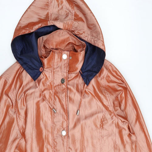 J B C Collection  Womens Orange   Jacket  Size 18  Zip