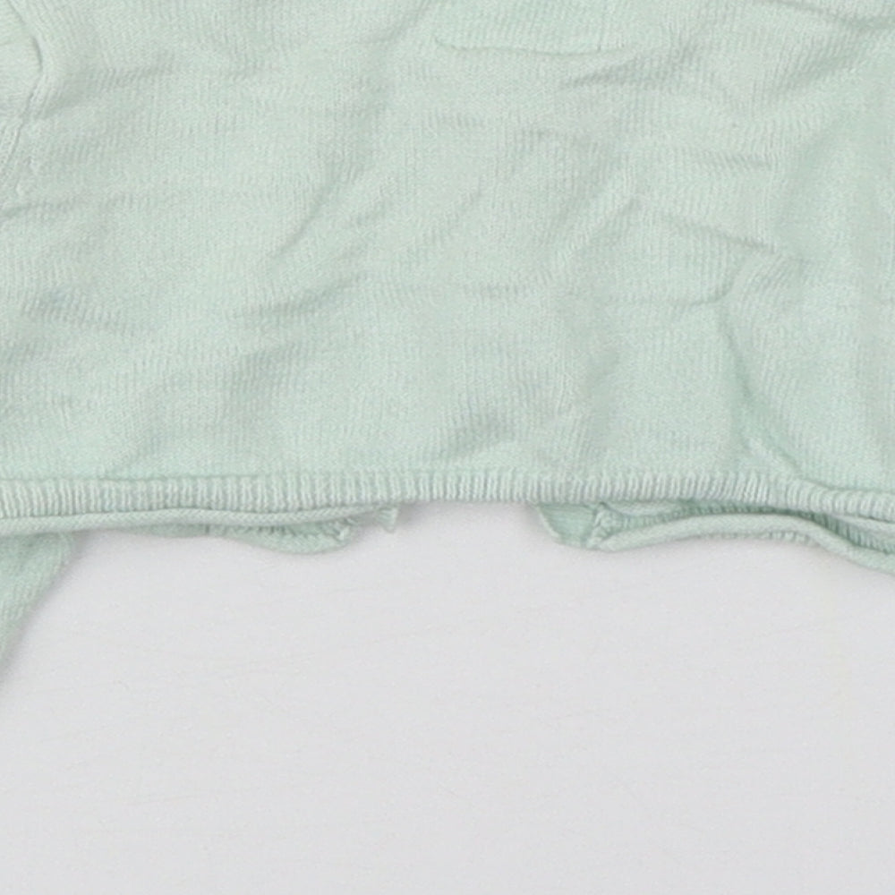 Marks and Spencer  Green  Cotton Cardigan Jumper Size 6-9 Months  Button - Cropped