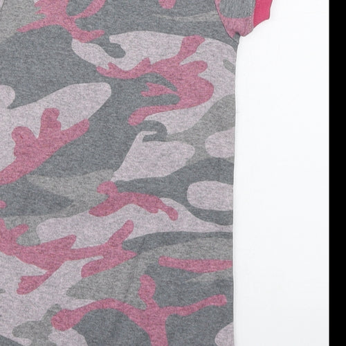 Treasure Island Girls Multicoloured Camouflage Cotton Babygrow One-Piece Size 18 Months  Button - Skull